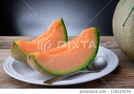 非常甜的夕張哈密瓜（黑色背景） 116229256