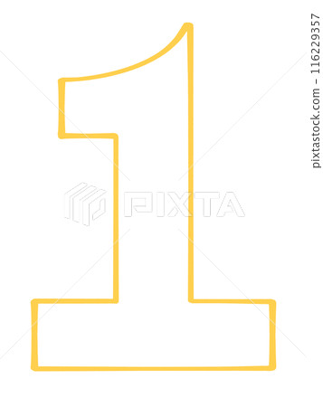Illustration material of the number one 116229357