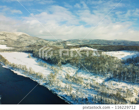 Aerial photography of Hokkaido in winter Aerial photography of Hokkaido in winter 116229712