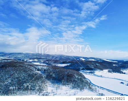 Aerial photography of Hokkaido in winter Aerial photography of Hokkaido in winter 116229821