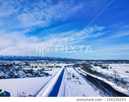 Aerial photography of Hokkaido in winter Aerial photography of Hokkaido in winter 116230293