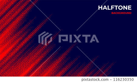 Abstract halftone background with red and navy color 116230350