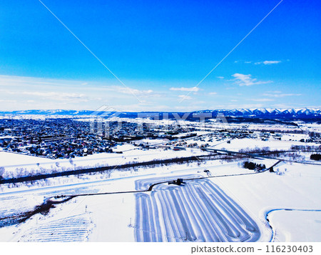 Aerial photography of Hokkaido in winter Aerial photography of Hokkaido in winter 116230403