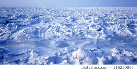 Drift ice filling the Sea of Okhotsk in Hokkaido Drift ice filling the Sea of Okhotsk in Hokkaido 116230895