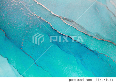 Abstract Teal and Gold Swirls Abstract Teal and Gold Swirls 116231054