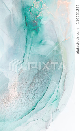 Abstract Green and White Ink Swirls Abstract Green and White Ink Swirls 116231233