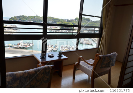 View from a traditional Japanese room by the sea 116231775