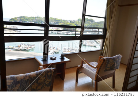 從傳統日式房間看到的海景 116231783