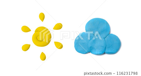 Plasticine sun, modeling clay sunshine, clay dough sunrise, solar 3d symbol, sunlight sign, yellow sunbeams Plasticine sun, modeling clay sunshine, clay dough sunrise, solar 3d symbol, sunlight sign, yellow sunbeams 116231798