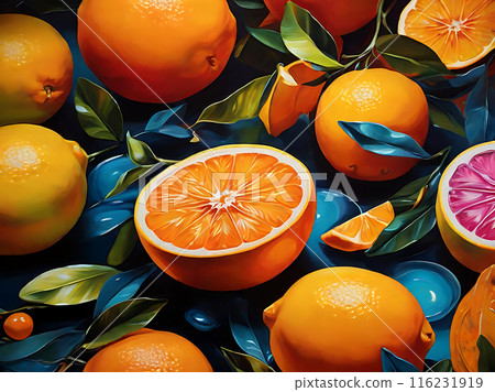 Orange fruit placed on velvet cloth. 116231919