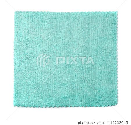 Cleaning cloth stack isolated. Wipe rag, cleaning microfiber towel, wiping cotton napkin, microfibre fabric 116232045