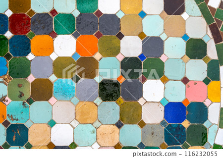 Color Tiles Background, Colored Stone Flooring, Retro Mosaic Tile, Vintage Terrazzo Wall Color Tiles Background, Colored Stone Flooring, Retro Mosaic Tile, Vintage Terrazzo Wall 116232055
