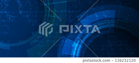 Neural network concept. Connected cells with links. High technology process. Abstract futuristic background. Vector art. 116232120