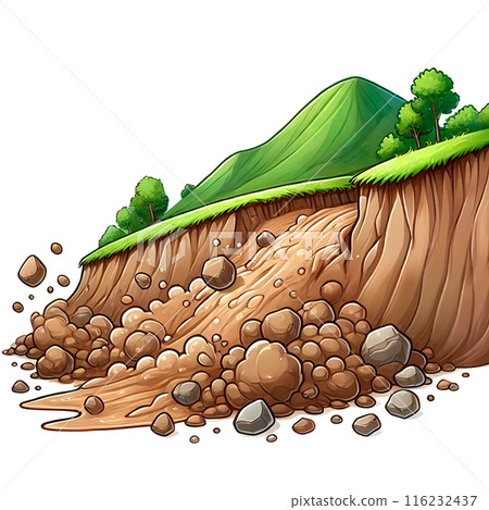 自然災害山崩圖 自然災害山崩圖 116232437