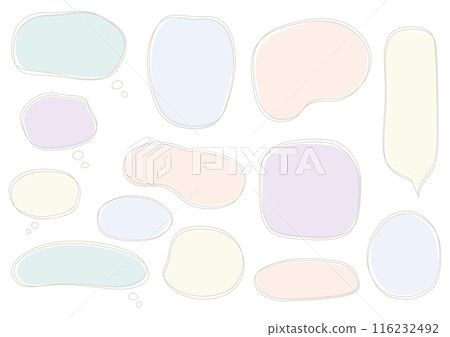 Material: Light color speech bubble set, flat 116232492