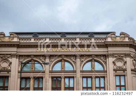 Headquarters of Czech National Bank (Ceska narodni banka, CNB), central bank of Czech Republic, in Prague, Czech Republic 116232497