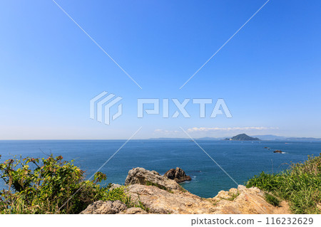 愛知縣田原市日出時的石門近景 116232629