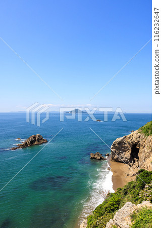 愛知縣田原市日出時的石門近景 116232647