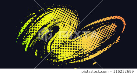 Abstract Sports Background with Orange and Green Gradient Brushstrokes and Halftone Effect. Vibrant Grunge Background Abstract Sports Background with Orange and Green Gradient Brushstrokes and Halftone Effect. Vibrant Grunge Background 116232699