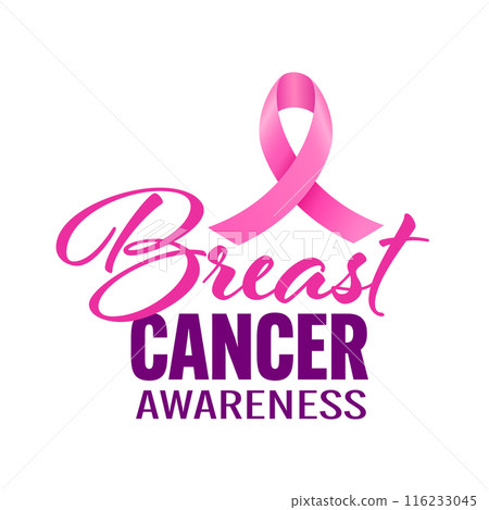 Breast Cancer Awareness Month with pink ribbon symbol. Breast Cancer Awareness Month with pink ribbon symbol. 116233045