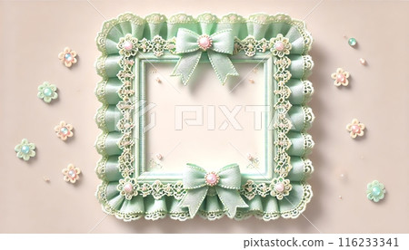 可愛的褶邊框架 116233341