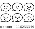 Speech bubble with expression 116233349