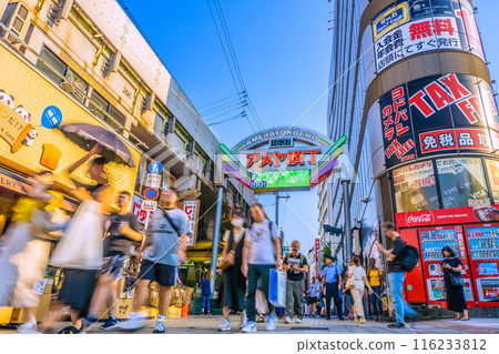 Tokyo cityscape in Japan Inbound tourism is back... Ameyoko is bustling with foreign tourists = July 5, 2024 116233812