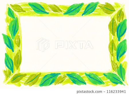 綠葉插畫框架 綠葉插畫框架 116233941