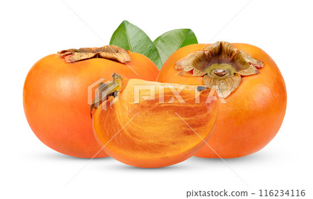 persimmon isolated on white background persimmon isolated on white background 116234116