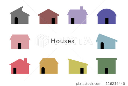 房子 顏色不佳的房子，黑色的門 116234440