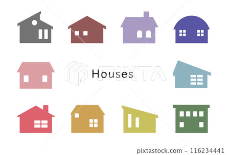 帶有白色窗戶的淺色房子 116234441