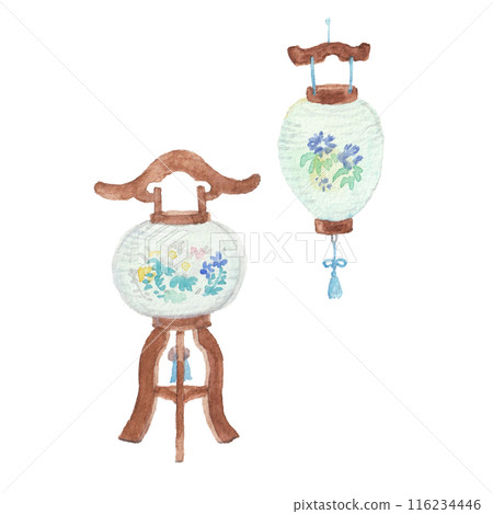 水彩畫盂蘭盆燈籠 116234446