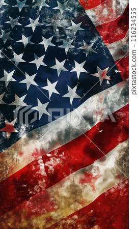 Worn American Flag Worn American Flag 116234555