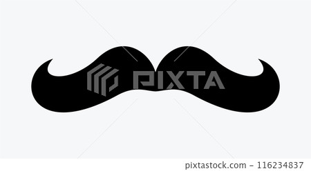 Moustache icon set. Collection of lush stylish hipster mustaches. 116234837