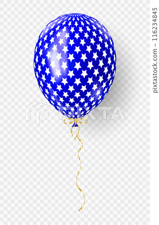 3d realistic striped balloon. USA Independence Day patriotic design. 116234845