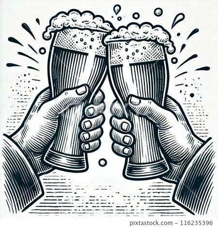 Hand holding beer mug 116235396