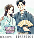 穿著浴衣的夫婦 116235404