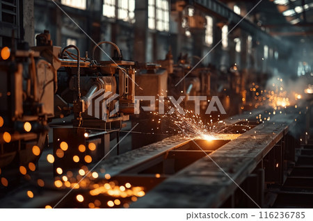 進行焊接工作的製造現場 進行焊接工作的製造現場 116236785