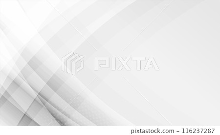 Abstract white and grey background with dynamic waves 116237287