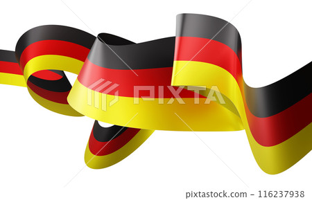 Germany flag isolated on white background 3D render Germany flag isolated on white background 3D render 116237938