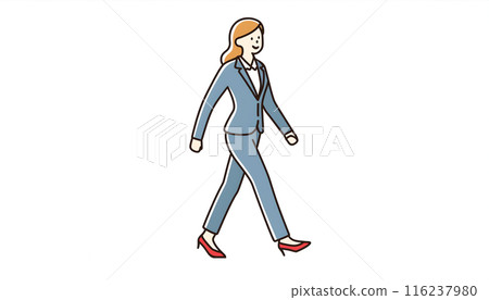 Walking business woman 116237980