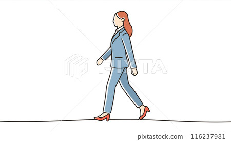 Walking business woman 116237981