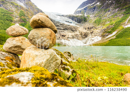 Boyabreen Glacier and lake in Norway 116238490