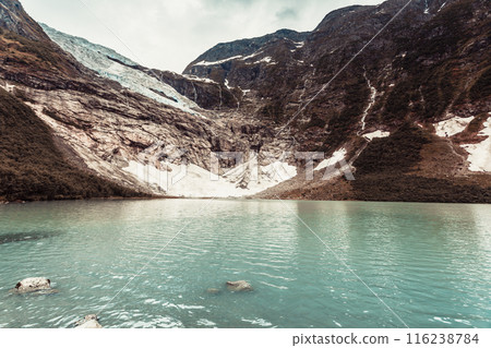 Boyabreen Glacier and lake in Norway 116238784