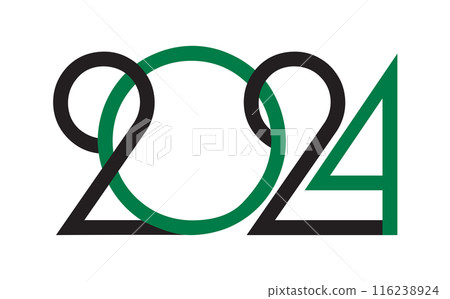Vector drawing. Numbers of the new year 2024 Vector drawing. Numbers of the new year 2024 116238924