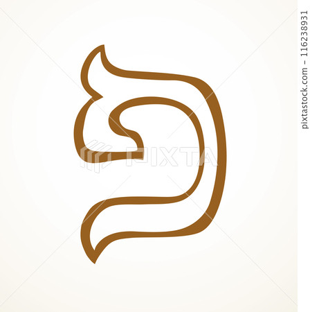 Vector drawing. Hebrew letter icon Vector drawing. Hebrew letter icon 116238931