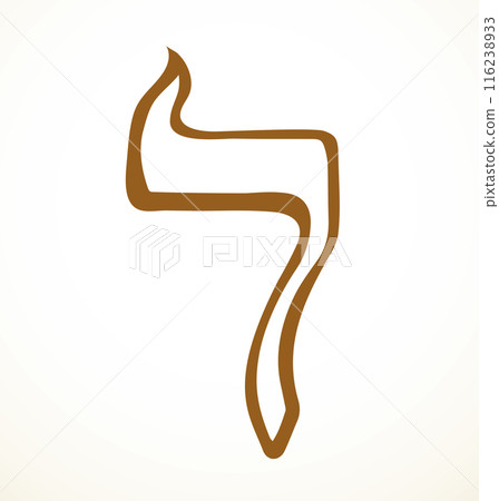 Vector drawing. Hebrew letter icon 116238933