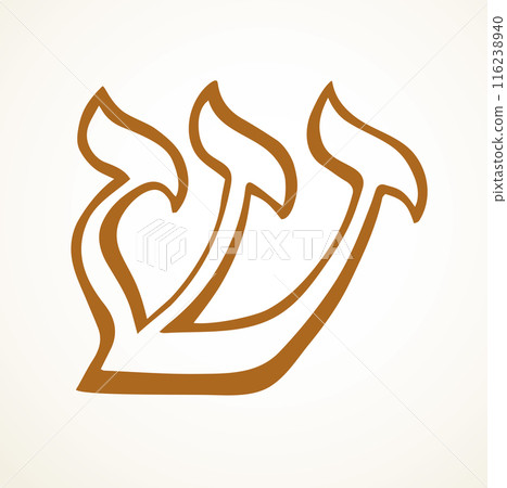 Vector drawing. Hebrew letter icon 116238940