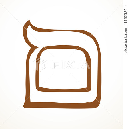 Vector drawing. Hebrew letter icon 116238944