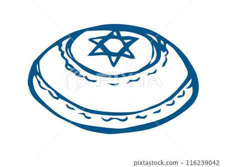 Vector drawing. Jewish clothing yarmulke 116239042